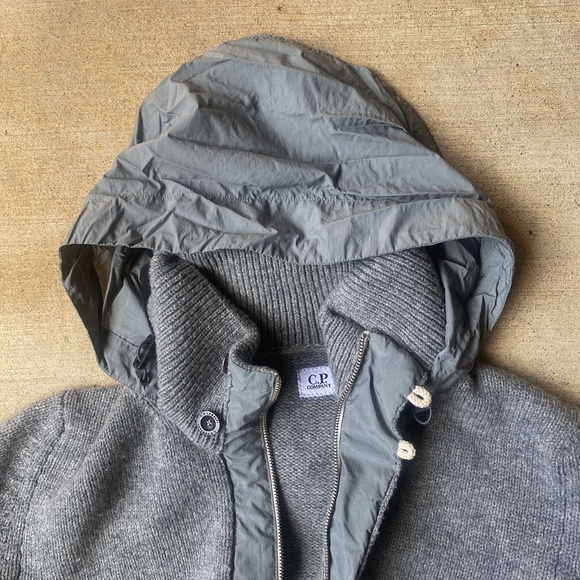 VTG CP Company Wool and Nylon Hooded Sweater - Picture 1 of 9